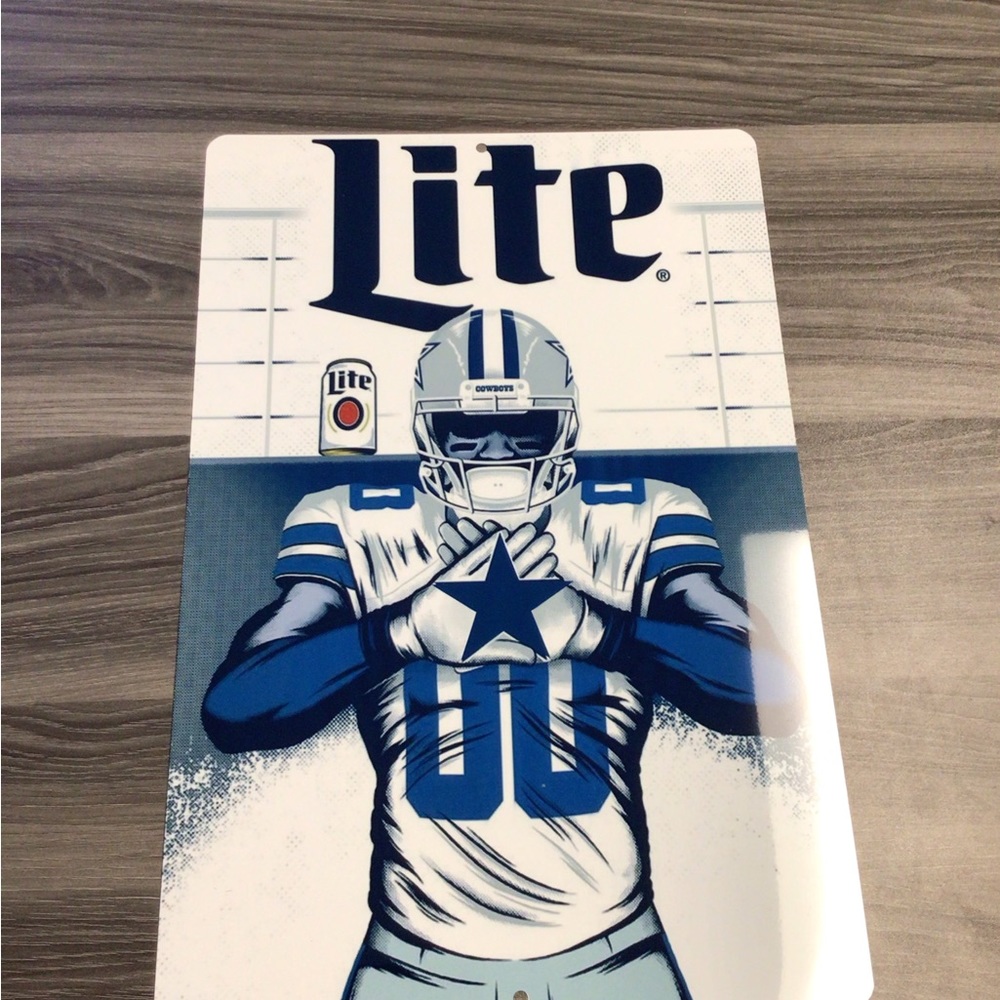 Miller Lite Dallas Cowboys beer sign display sign